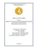 Khóa luận tốt nghiệp Kinh tế đầu tư: Nghiên cứu so sánh các yếu tố ảnh hưởng đến thu hút đầu tư trực tiếp nước ngoài: tình huống Bắc Ninh, Hưng Yên
