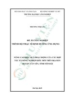 Nâng cao hiệu quả hoạt Động của các hợp tác xã nông nghiệp kiểu mới trên Địa bàn huyện văn yên, tỉnh yên bái