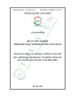 Đánh giá công tác Đo Đạc, chỉnh lý bản Đồ Địa chính tại chi nhánh văn phòng Đăng ký Đất Đai huyện nậm pồ, tỉnh Điện biên