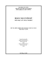 Báo cáo Điều khiển PID cho hệ cánh tay máy một bậc tự do