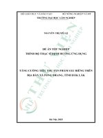 Tăng cường tiêu thụ sản phẩm sầu riêng trên Địa bàn xã pơng drang, tỉnh Đăk lăk