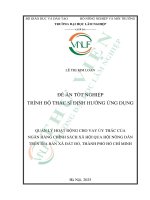 Quản lý hoạt Động cho vay Ủy thác của ngân hàng chính sách xã hội qua hội nông dân trên Địa bàn xã Đất Đỏ, thành phố hồ chí minh