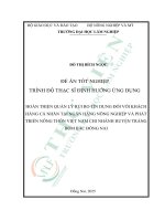 Hoàn thiện quản lý rủi ro tín dụng Đối với khách hàng cá nhân tại ngân hàng nông nghiệp và phát triển nông thôn việt nam chi nhánh huyện trảng bom bắc Đồng nai