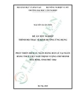 Phát triển dịch vụ ngân hàng bán lể tại ngân hàng tmcp việt nam thịnh vượng   chi nhánh hòa bình, tỉnh phú thọ