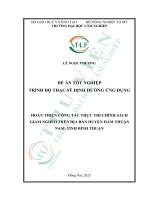 Hoàn thiện công tác thực thi chính sách giảm nghèo trên Địa bàn huyện hàm thuận nam, tỉnh bình thuận