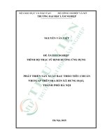 Phát triển sản xuất rau theo tiêu chuẩn vietgap trên Địa bàn xã hưng Đạo, thành phố hà nội