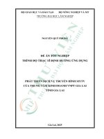 Phát triển dịch vụ truyền hình mytv của trung tâm kinh doanh vnpt gia lai tỉnh gia lai