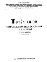 Tuyen chon tro choi tho cau do theo chu de ( tre 3 4tuoi)