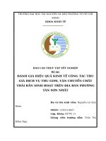 BÁO CÁO ĐÁNH GIÁ GIÁ DỊCH VỤ RÁC THẢI