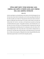 Tổng hợp thủy tinh sinh học 45S5 thông qua hữu cơ đơn giản, quá trình sol-gel không nitrate