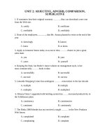 Bài tập tính từ trạng từ so sánh