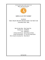 Khóa luận tốt nghiệp Kinh tế đầu tư: Thực trạng thu hút FDI Hàn Quốc vào Việt Nam giai đoạn 2014 - 2024