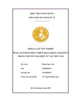 Khóa luận tốt nghiệp Kinh doanh quốc tế: Giải pháp phát triển hoạt động logistics trong thương mại điện tử tại Việt Nam