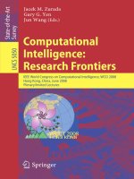 Computational intelligence research frontiers