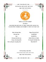 Khóa luận tốt nghiệp Kinh tế đầu tư: Giải pháp thu hút vốn đầu tư trực tiếp nước ngoài vào ngành nông nghiệp, lâm nghiệp và thủy sản Việt Nam