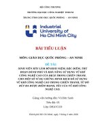 Khái niệm, đặc điểm, thủ đoạn đánh phá và khả năng sử dụng vũ khí công nghệ cao của địch trong chiến tranh