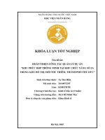 Khóa luận tốt nghiệp Kinh tế đầu tư: Hoàn thiện công tác quản lý dự án “Khu phức hợp thông minh tại Khu chức năng số 2A trong Khu đô thị mới Thủ Thiêm, thành phố Thủ Đức