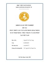 Khóa luận tốt nghiệp Kinh doanh quốc tế: Phát triển vận tải xanh trong hoạt động xuất nhập khẩu: Thực trạng và giải pháp tại Việt Nam