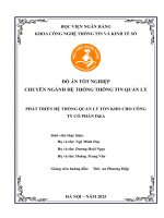 Khóa luận tốt nghiệp Công nghệ thông tin: Phát triển hệ thống quản lý tồn kho cho Công ty cổ phần D&A