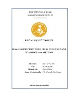 Khóa luận tốt nghiệp Kinh doanh quốc tế: Giải pháp phát triển chuỗi cung ứng xanh cho ngành dệt may Việt Nam