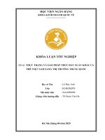Khóa luận tốt nghiệp Kinh doanh quốc tế: Thực trạng và giải pháp thúc đẩy xuất khẩu cà phê Việt Nam sang thị trường Trung Quốc