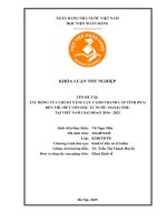 Khóa luận tốt nghiệp Kinh tế đầu tư: Tác động của chỉ số năng lực cạnh tranh cấp tỉnh (PCI) đến thu hút vốn đầu tư nước ngoài (FDI) tại Việt Nam giai đoạn 2016-2023