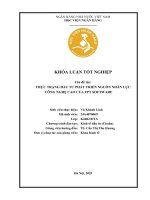 Khóa luận tốt nghiệp Kinh tế đầu tư: Thực trạng đầu tư phát triển nguồn nhân lực công nghệ cao của FPT Softwware