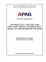 Tạo Động lực làm việc cho viên chức trung tâm kiểm soát bệnh tật thành phố hồ chí minh
