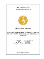 Khóa luận tốt nghiệp Kinh doanh quốc tế: Đẩy mạnh hoạt động xuất khẩu cà phê của Việt Nam sang thị trường Hoa Kỳ – Thực trạng và giải pháp