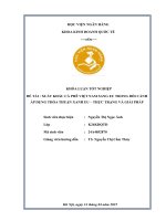 Khóa luận tốt nghiệp Kinh doanh quốc tế: Thực trạng xuất khẩu cà phê Việt Nam sang EU trong bối cảnh thỏa thuận Xanh EU