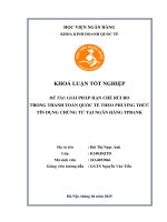 Khóa luận tốt nghiệp Kinh doanh quốc tế: Giải pháp hạn chế rủi ro trong thanh toán quốc tế theo phương thức tín dụng chứng từ tại Ngân hàng TPBank