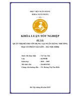 Khóa luận tốt nghiệp Ngân hàng: Quản trị rủi ro tín dụng tại Ngân hàng Thương mại cổ phần Sài Gòn - Hà Nội (SHB)