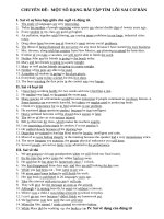 Chuyen de tim loi sai tiếng anh