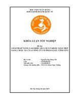 Khóa luận tốt nghiệp Kinh doanh quốc tế: Giải pháp nâng cao hiệu quả xuất khẩu giày dép sang Châu Âu của Công ty Cổ phần Giày Vĩnh Yên