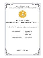 Khóa luận tốt nghiệp Công nghệ thông tin: Xây dựng sàn đặt sân thể thao Sportareana