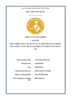 Khóa luận tốt nghiệp Kinh tế đầu tư: Hoàn thiện công tác quản lý các bên liên quan trong dự án đầu tư xây dựng tại Công ty Cổ phần Xây dựng 469