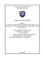 Khóa luận tốt nghiệp Tài chính: Các nhân tố ảnh hưởng đến ý định tiêu dùng dịch vụ ngân hàng xanh của người trẻ tại Việt Nam: Thực trạng và giải pháp thúc đẩy