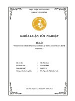 Khóa luận tốt nghiệp Tài chính: Phân tích tình hình tài chính tại Tổng CTCP Bưu chính Viettel