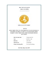 Khóa luận tốt nghiệp Tài chính: Hoàn thiện công tác thẩm định giá tài sản đảm bảo là bất động sản phục vụ cho vay tại Ngân hàng Nông nghiệp và Phát triển Nông thôn Việt Nam Chi nhánh Tiên Du- Bắc Ninh II