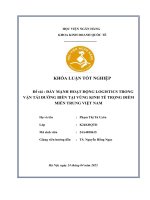 Khóa luận tốt nghiệp Kinh doanh quốc tế: Đẩy mạnh hoạt động Logistics trong vận tải đường biển tại Vùng Kinh tế trọng điểm Miền Trung Việt Nam