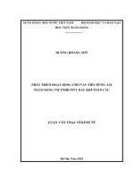 Luận văn thạc sĩ Tài chính ngân hàng: Phát triển hoạt động cho vay tiêu dùng tại Ngân hàng TM TNHH MTV Dầu Khí Toàn Cầu