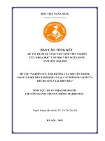 Đề tài nghiên cứu khoa học: Nghiên cứu ảnh hưởng của truyền thông mạng xã hội đến ý định quay lại các điểm du lịch của thế hệ gen Z tại miền Bắc