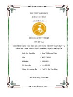 Khóa luận tốt nghiệp Tài chính: Giải pháp nâng cao hiệu quả sử dụng tài sản ngắn hạn tại Công ty TNHH sản xuất và thương mại An Phú Quốc