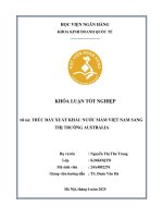 Khóa luận tốt nghiệp Kinh doanh quốc tế: Thúc đẩy xuất khẩu nước mắm Việt Nam sang thị trường Australia