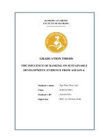 Khóa luận tốt nghiệp Ngân hàng: The influence of banking on sustainable development: Evidence from ASEAN-6