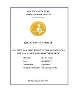 Khóa luận tốt nghiệp Kinh doanh quốc tế: Thúc đẩy hoạt động xuất khẩu cao su của Việt Nam sang thị trường Trung Quốc
