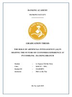 Khóa luận tốt nghiệp Ngân hàng: The role of artificial intelligence (AI) in shaping the future of customer experience at PVcombank - Ha Dong Branch