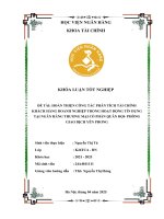 Khóa luận tốt nghiệp Tài chính: Hoàn thiện công tác phân tích tài chính khách hàng doanh nghiệp trong hoạt động tín dụng tại Ngân hàng TMCP Quân đội - PGD Yên Phong