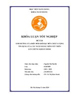 Khóa luận tốt nghiệp Ngân hàng: Ảnh hưởng của biến đổi khí hậu đến chất lượng tín dụng của các ngân hàng niêm yết trên Sàn chứng khoán HOSE