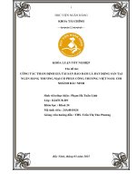 Khóa luận tốt nghiệp Tài chính: Công tác thẩm định giá tài sản bảo đảm là bất động sản tại Ngân hàng TMCP Công thương Việt Nam - Chi nhánh Bắc Ninh